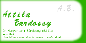 attila bardossy business card