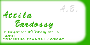 attila bardossy business card